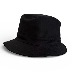 NEW Vintage Women’s Black Winter Bucket Hat Wool Blend Retro Y2K